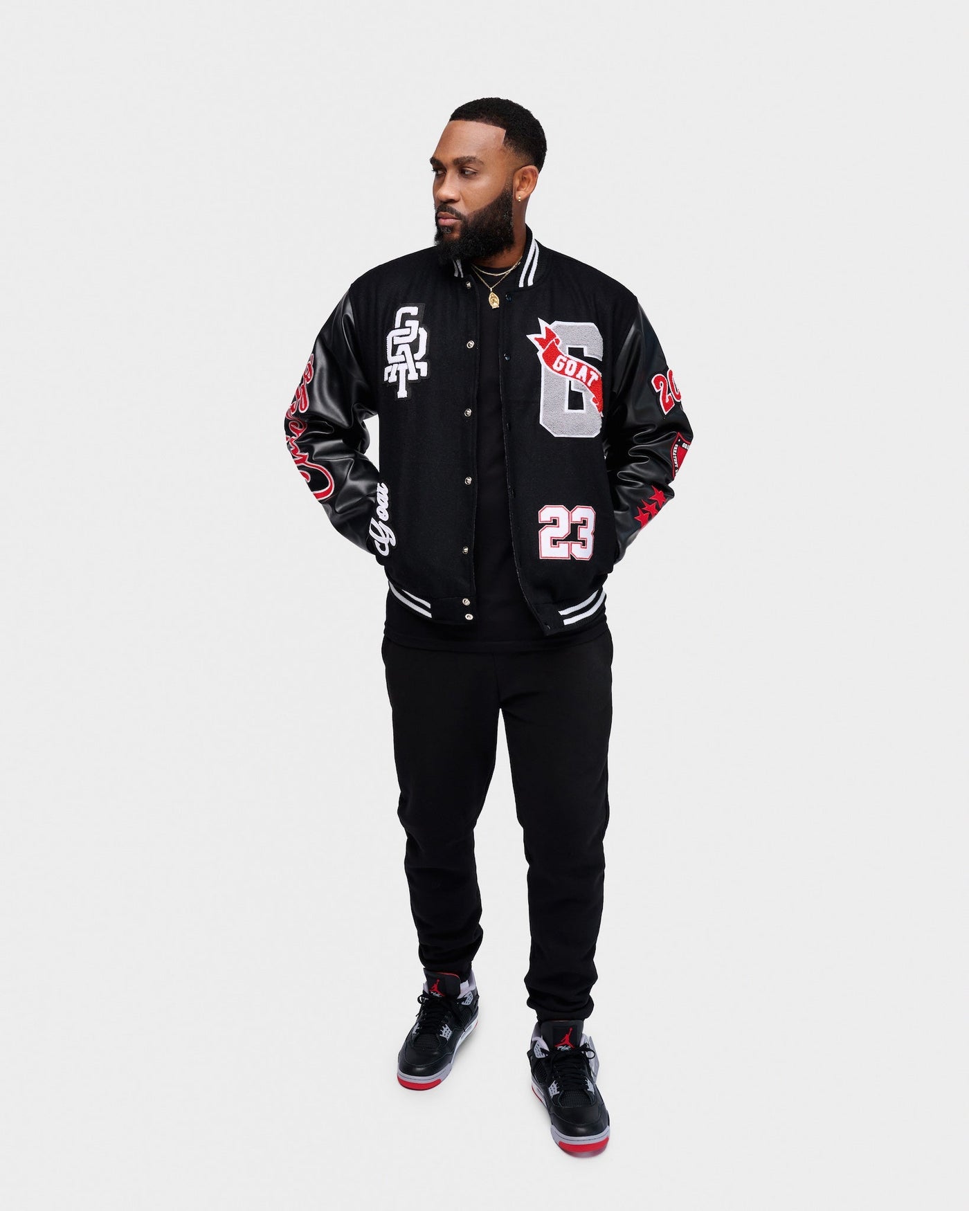 GOAT Vintage Wool Varsity Jacket (Bred Reimagined)