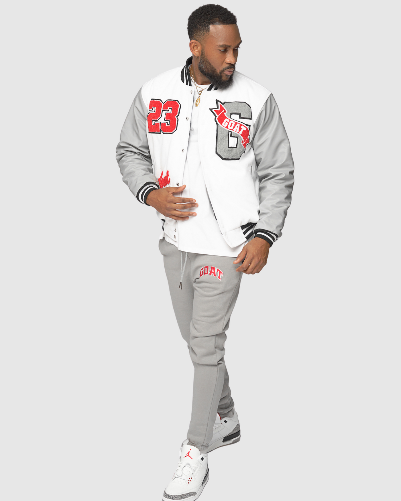 Vintage Varsity Jacket (Cement)