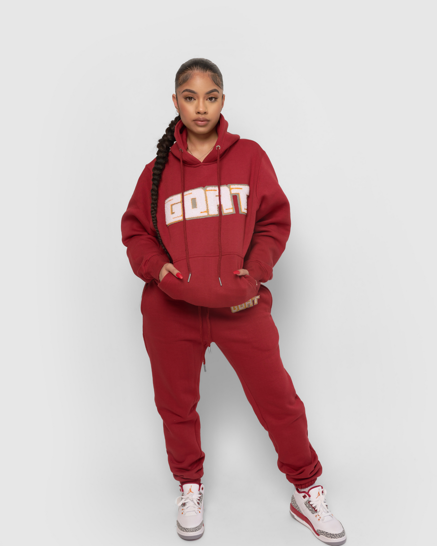 GOAT Classic Chenille Sweatsuit (Cardinal Red)