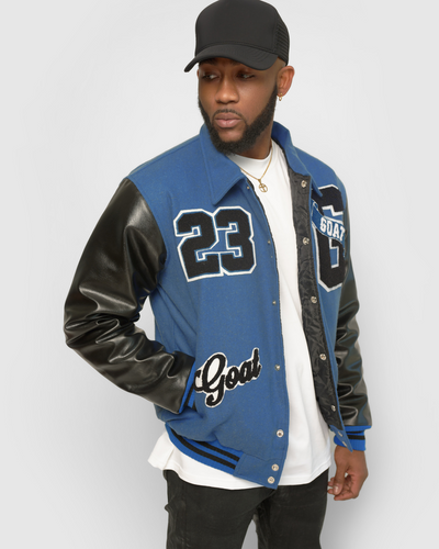 Vintage Varsity Jacket (Marina Blue)